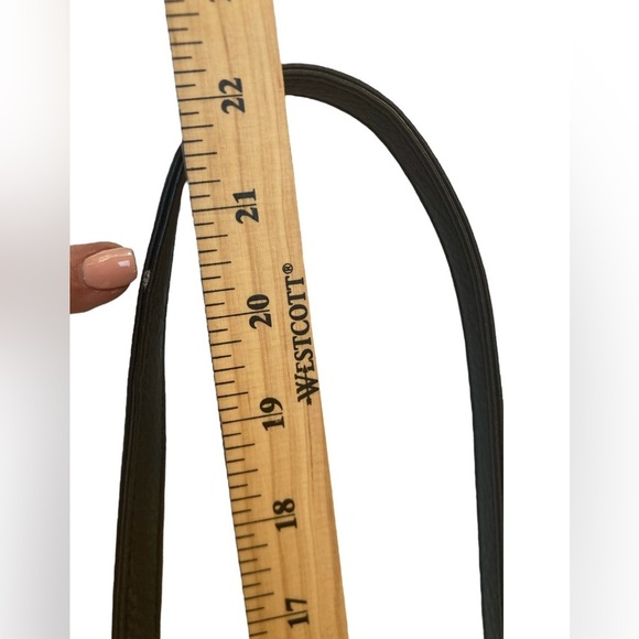 Steve Madden Black Crossbody Bag Silver Tone Hardware Structured Rectangle Purse - Picture 7 of 7